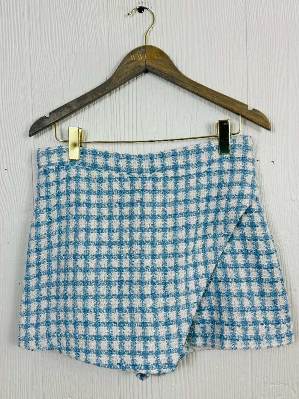 Jason Wu Tweed Skirt Set Blue Plaid Jacket & Mini Skirt Designer Luxe Size 10 - Picture 3 of 9